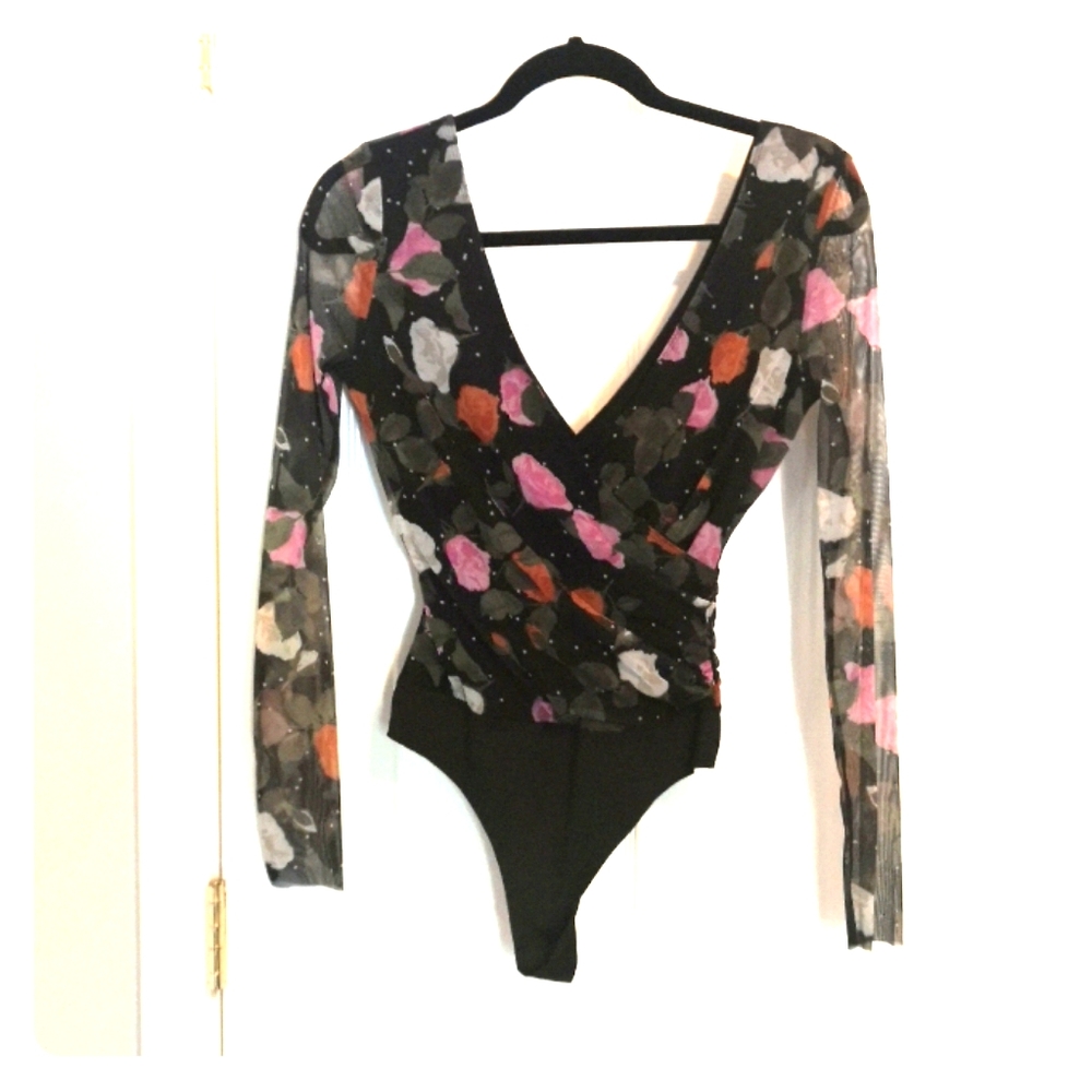 Rosy mesh party top